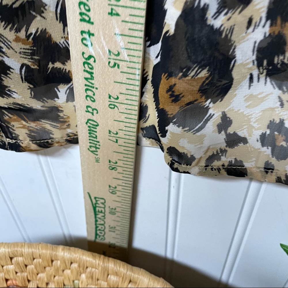 Apt 9 Leopard Print Sheer Blouse Size Small - image 6